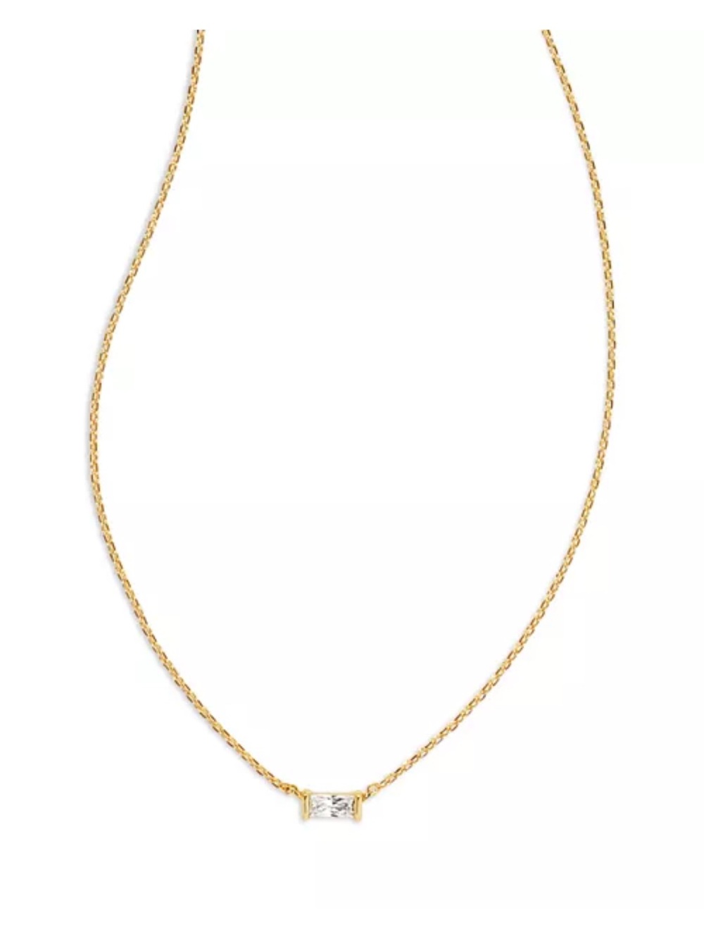 Kendra Scott Juliette Baguette Cubic Zirconia Adjustable Pendant Necklace